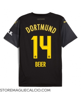 Borussia Dortmund Maximilian Beier #14 Maglia Gara Trasferta Repliche 2024-25